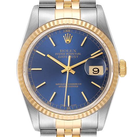 rolex datejust gold and steel style men|rolex datejust full gold.